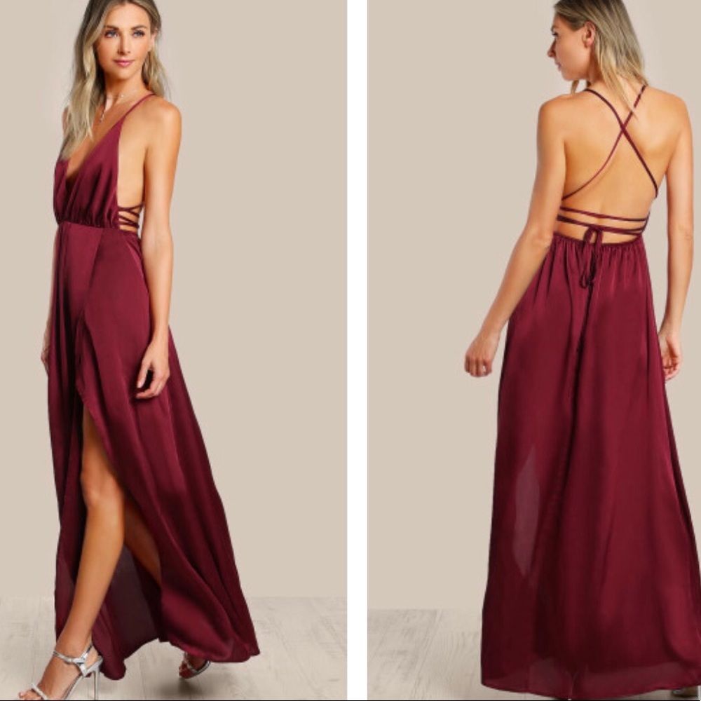 Deep V Maxi dress